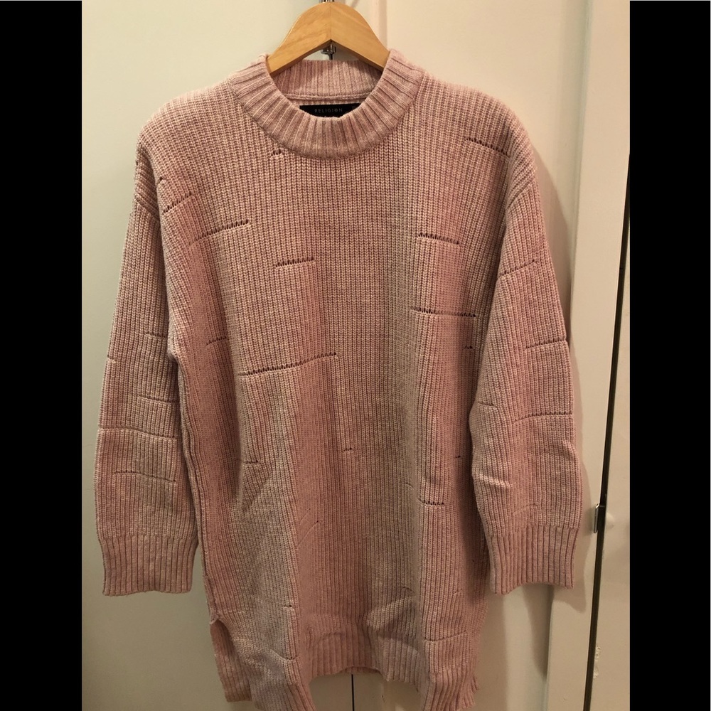 Religion 💓 Contrast Stitch Knit Sweater Dress from ASOS